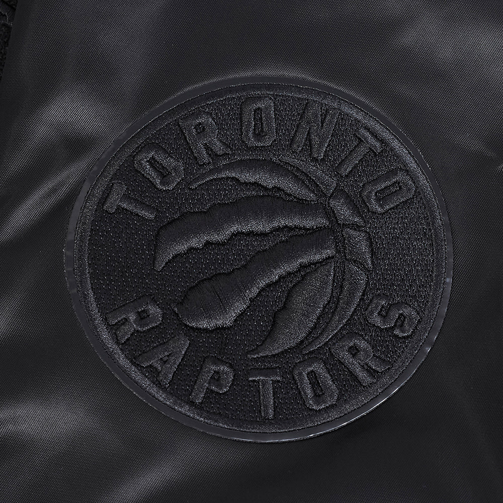 NBA TORONTO RAPTORS TRIPLE BLACK MEN'S SATIN JACKET (TRIPLE BLACK) - Image 5