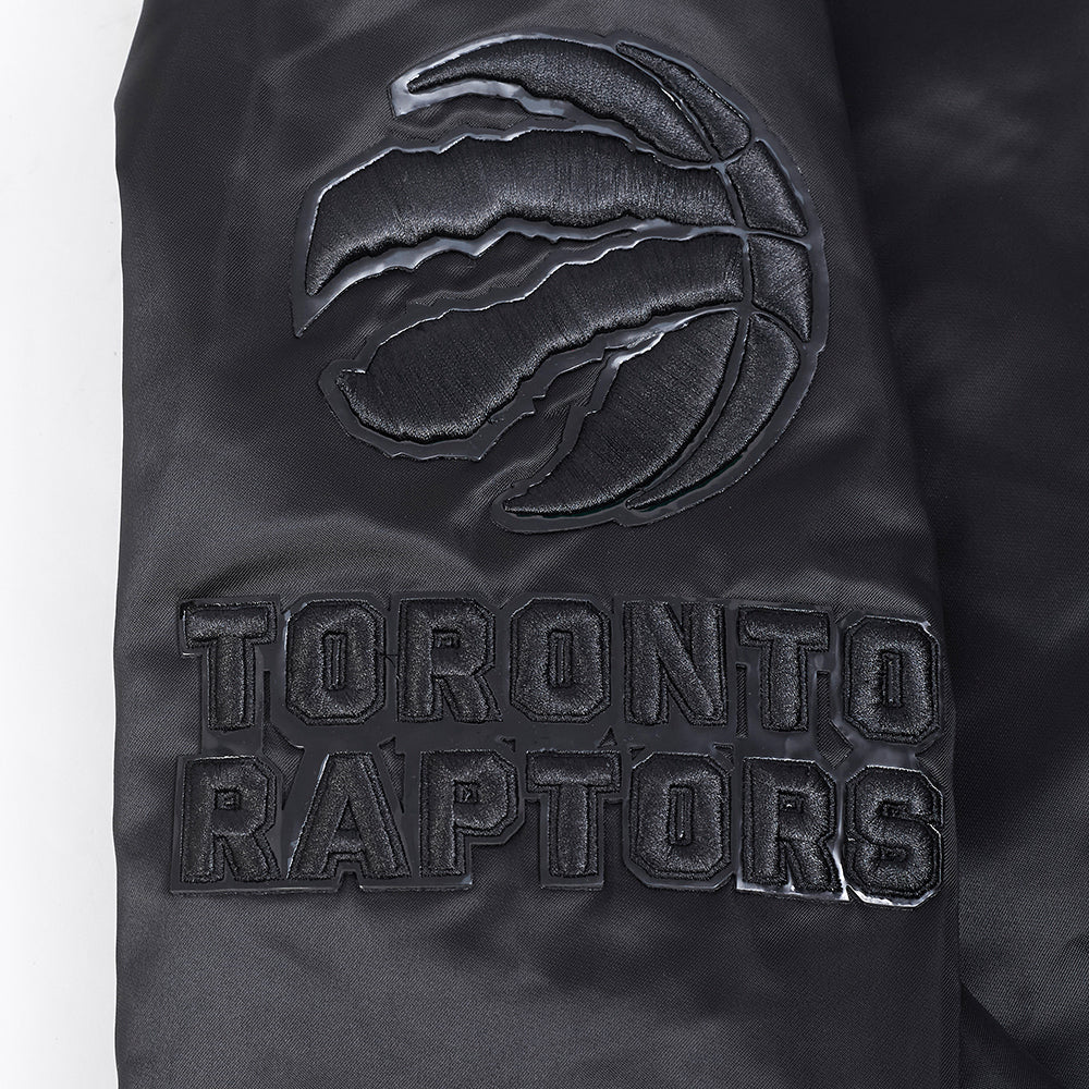 NBA TORONTO RAPTORS TRIPLE BLACK MEN'S SATIN JACKET (TRIPLE BLACK) - Image 6
