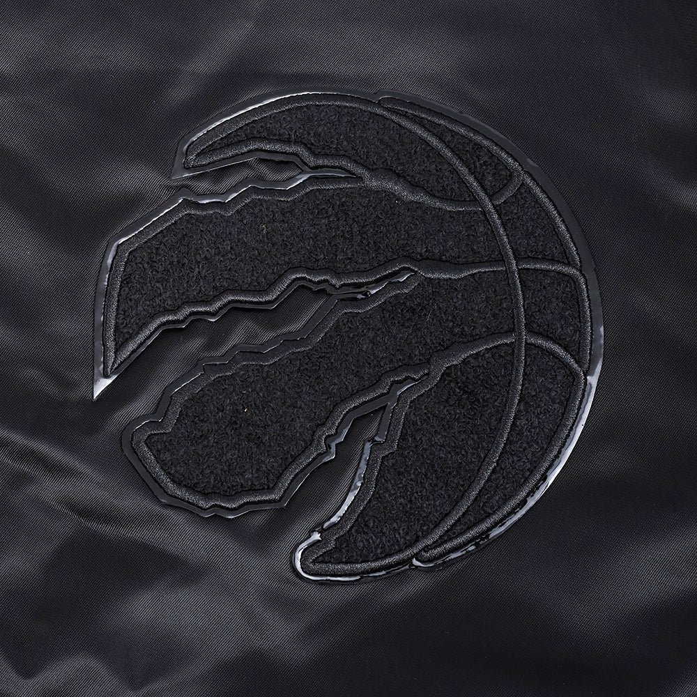 NBA TORONTO RAPTORS TRIPLE BLACK MEN'S SATIN JACKET (TRIPLE BLACK) - Image 7