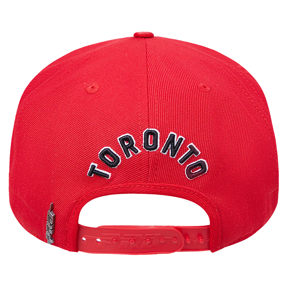 NBA TORONTO RAPTORS RETRO CLASSIC UNISEX LOGO WOOL SNAPBACK HAT (RED/BLACK) - Image 4