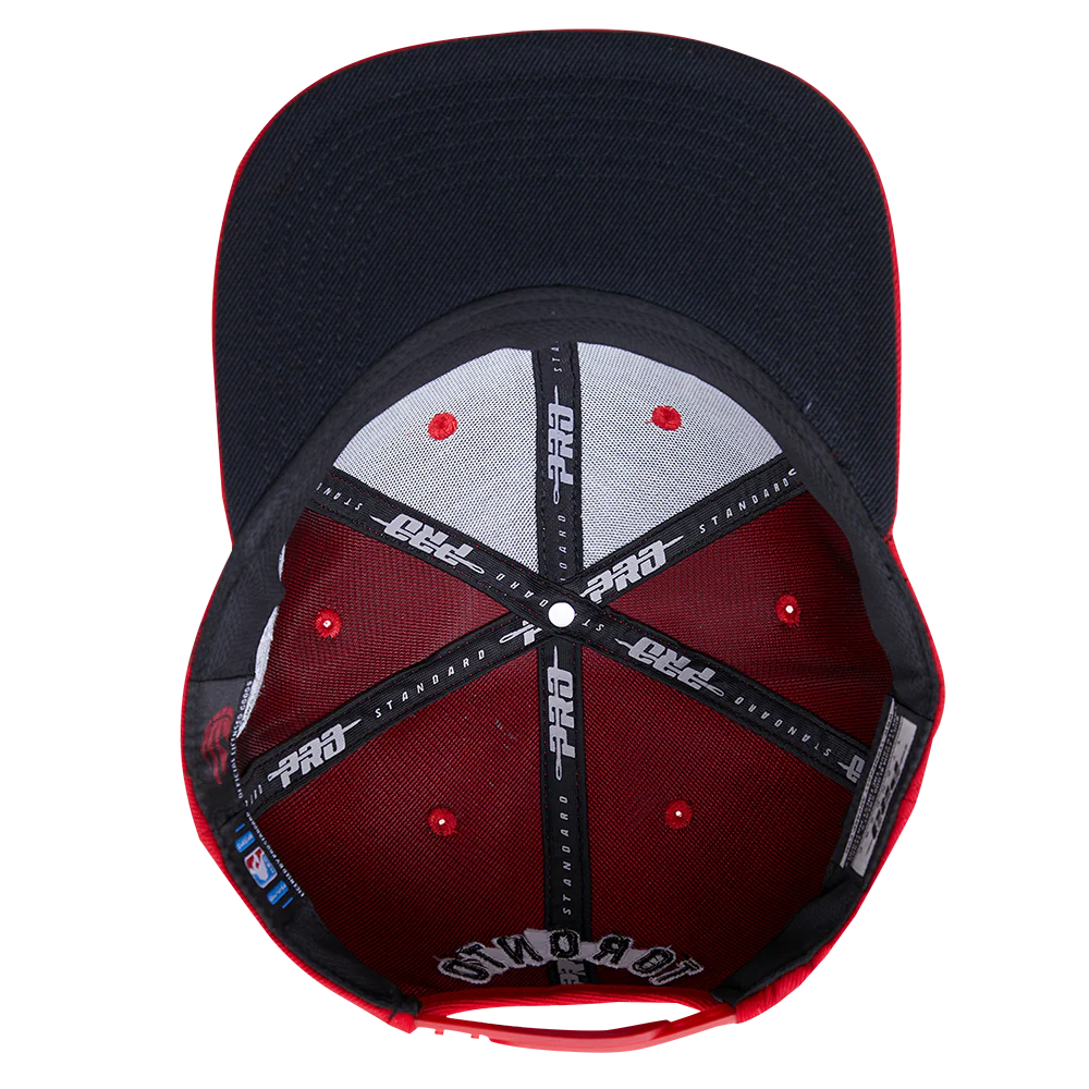 NBA TORONTO RAPTORS RETRO CLASSIC UNISEX LOGO WOOL SNAPBACK HAT (RED/BLACK) - Image 5