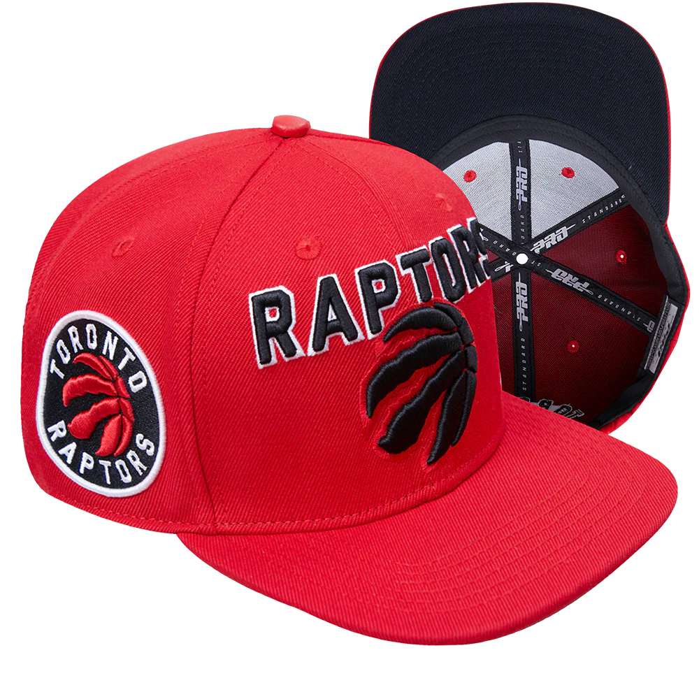 NBA TORONTO RAPTORS RETRO CLASSIC UNISEX LOGO WOOL SNAPBACK HAT (RED/BLACK) - Image 6