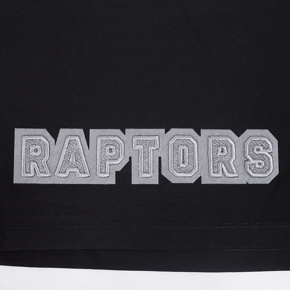 NBA TORONTO RAPTORS REVERSE FRENCH TERRY WOMEN'S SJ BOXY TEE (BLACK) - Image 7