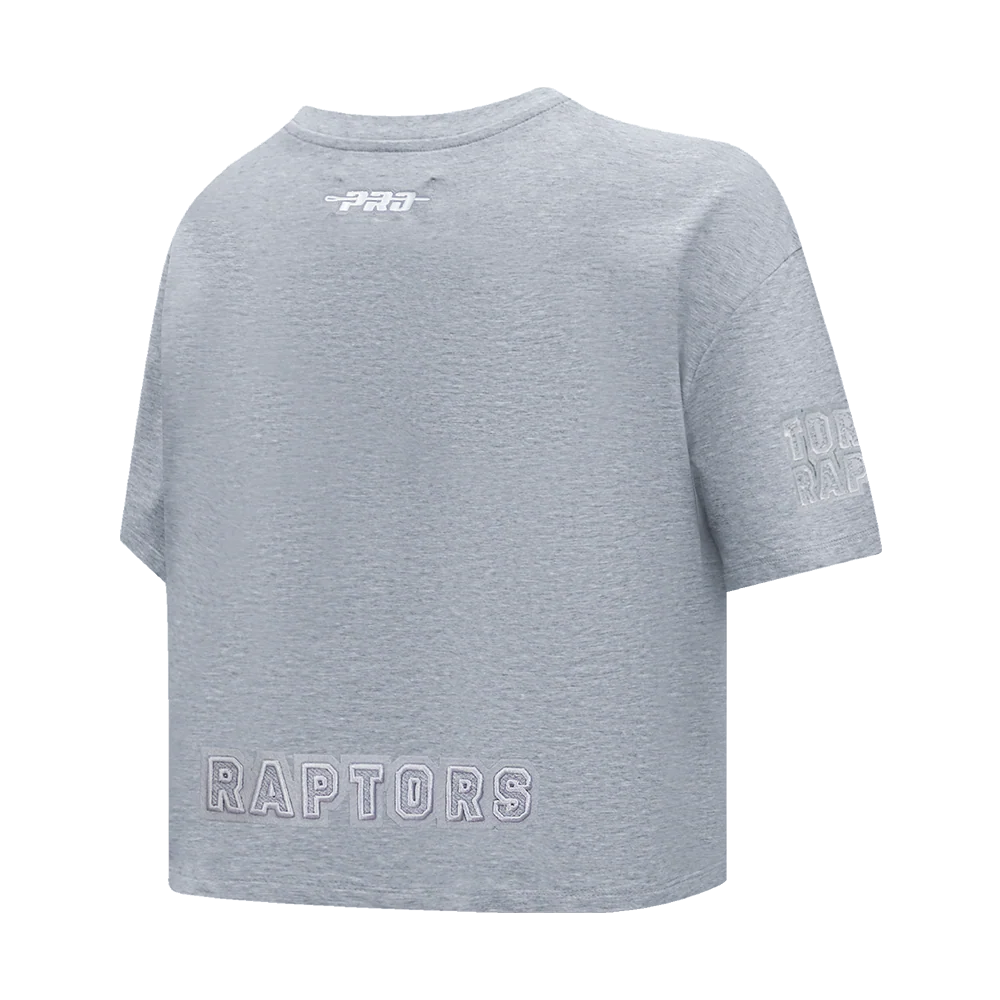 NBA TORONTO RAPTORS REVERSE FRENCH TERRY WOMEN'S SJ BOXY TEE (DARK HEATHER GRAY) - Image 4