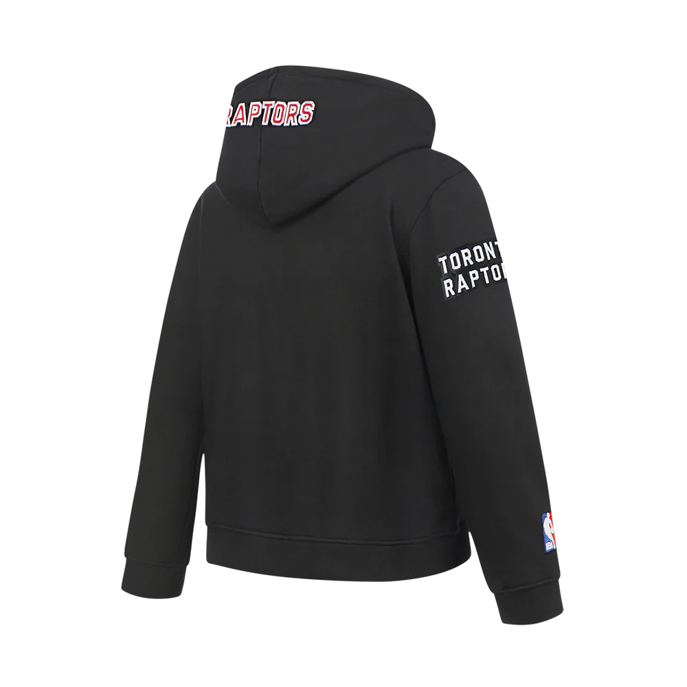 NBA TORONTO RAPTORS CLASSIC BIG BOYS FLEECE PULLOVER HOODIE (BLACK) - Image 4