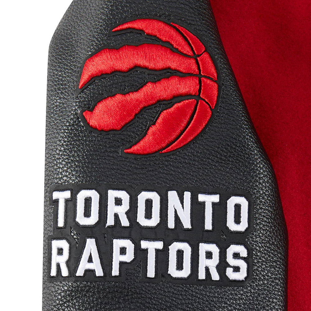 NBA TORONTO RAPTORS CLASSIC BIG BOYS WOOL VARSITY JACKET (RED/BLACK) - Image 8