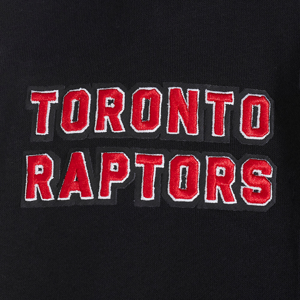 NBA TORONTO RAPTORS RETRO CLASSIC BIG GIRLS RIB FLEECE CREWNECK (BLACK/RED/BLACK) - Image 6