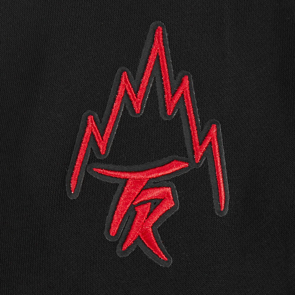NBA TORONTO RAPTORS CITY EDITION 25-26 WOMEN'S RIB FLC CROPPED PO HOODIE (BLACK/RED/BLACK) - Image 10