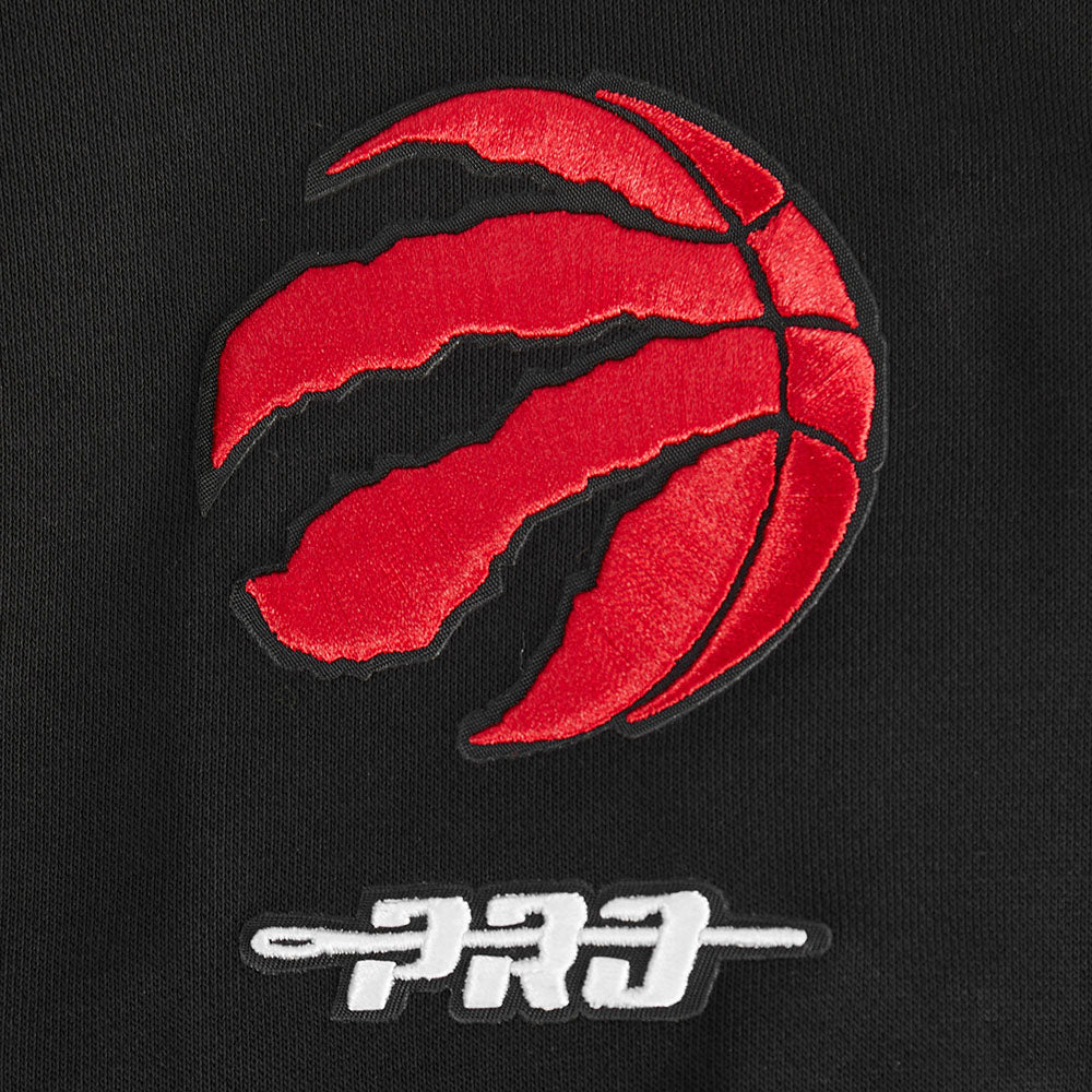 NBA TORONTO RAPTORS CITY EDITION 25-26 WOMEN'S RIB FLC CROPPED PO HOODIE (BLACK/RED/BLACK) - Image 9