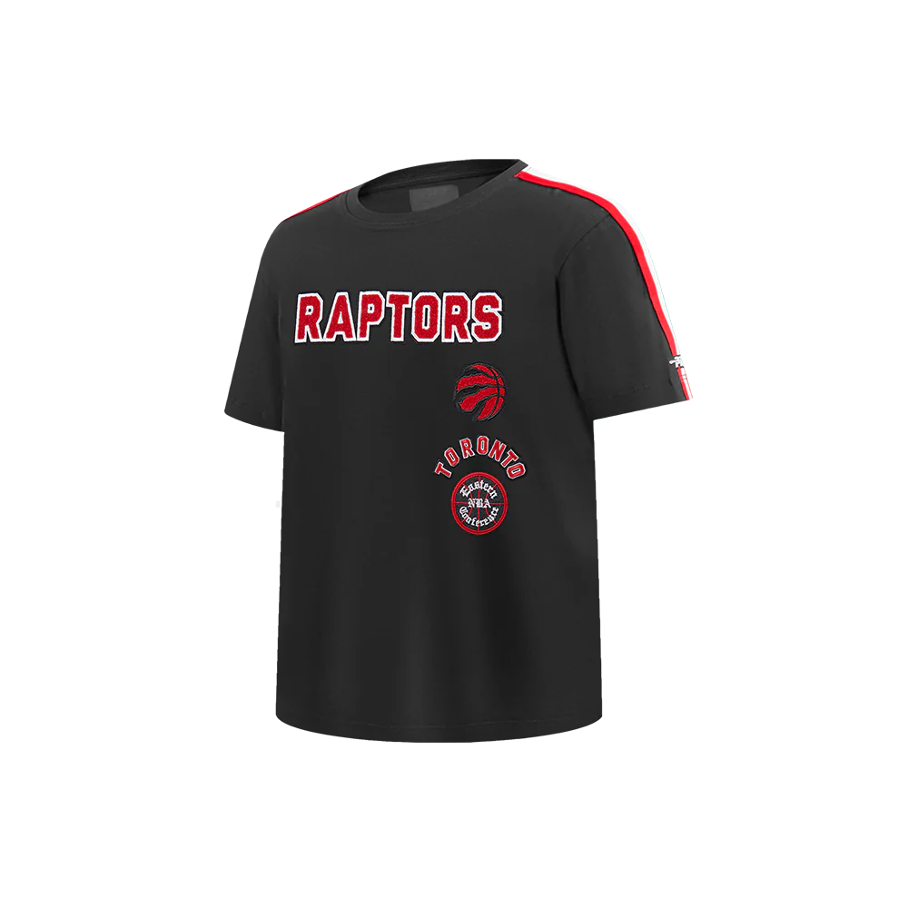 NBA TORONTO RAPTORS RETRO CLASSIC LITTLE BOYS SHORT SLEEVE TAPING TEE (BLACK/RED) - Image 3