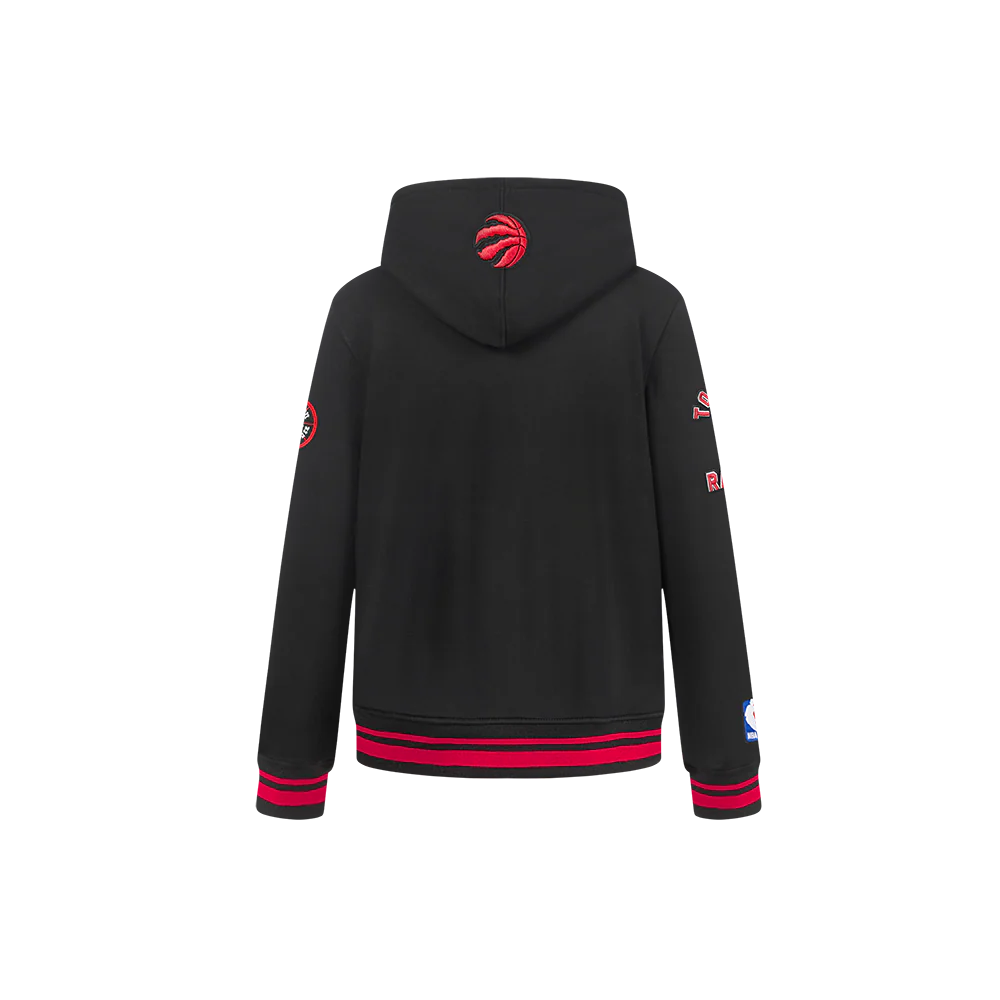 NBA TORONTO RAPTORS RETRO CLASSIC LITTLE BOYS RIB FLEECE PULLOVER HOODIE (BLACK/RED/BLACK) - Image 3