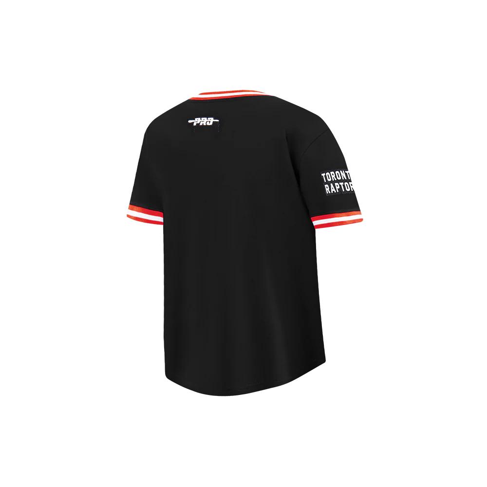 NBA TORONTO RAPTORS CLASSIC TODDLER BOYS SHORT SLEEVE STRIPED RIB TEE (BLACK/RED) - Image 4