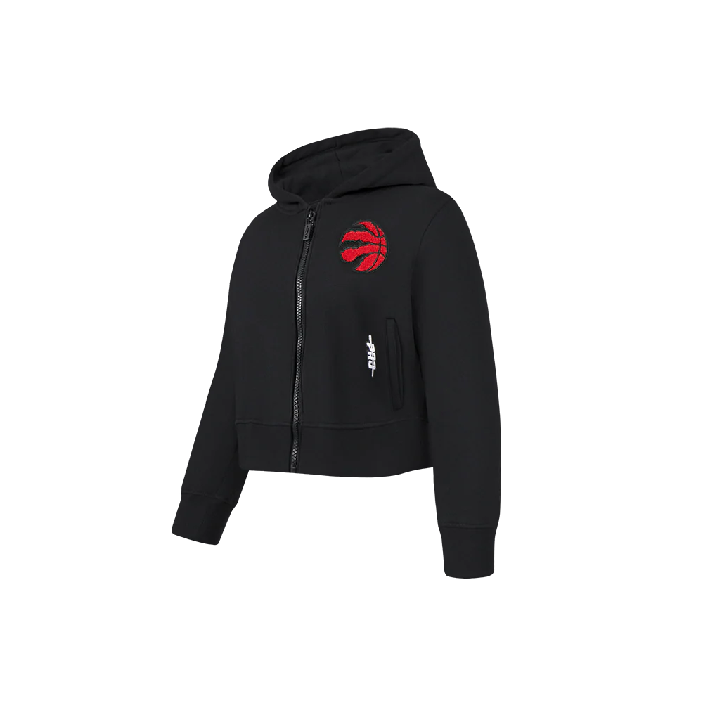 NBA TORONTO RAPTORS CLASSIC TODDLER GIRLS FLEECE FULL ZIP HOODIE (BLACK) - Image 2