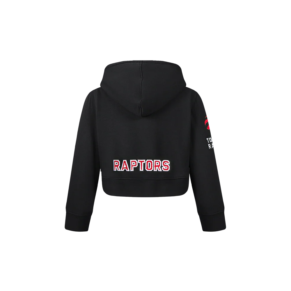 NBA TORONTO RAPTORS CLASSIC TODDLER GIRLS FLEECE FULL ZIP HOODIE (BLACK) - Image 3