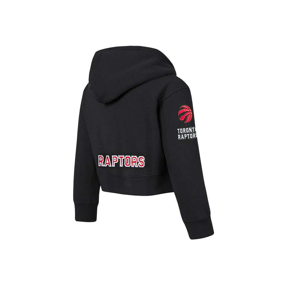 NBA TORONTO RAPTORS CLASSIC TODDLER GIRLS FLEECE FULL ZIP HOODIE (BLACK) - Image 4