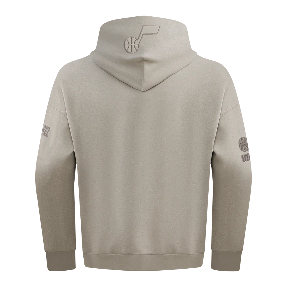 NBA UTAH JAZZ NEUTRAL MEN'S DROP SHOULDER FLC PO HOODIE (TAUPE) - Image 7
