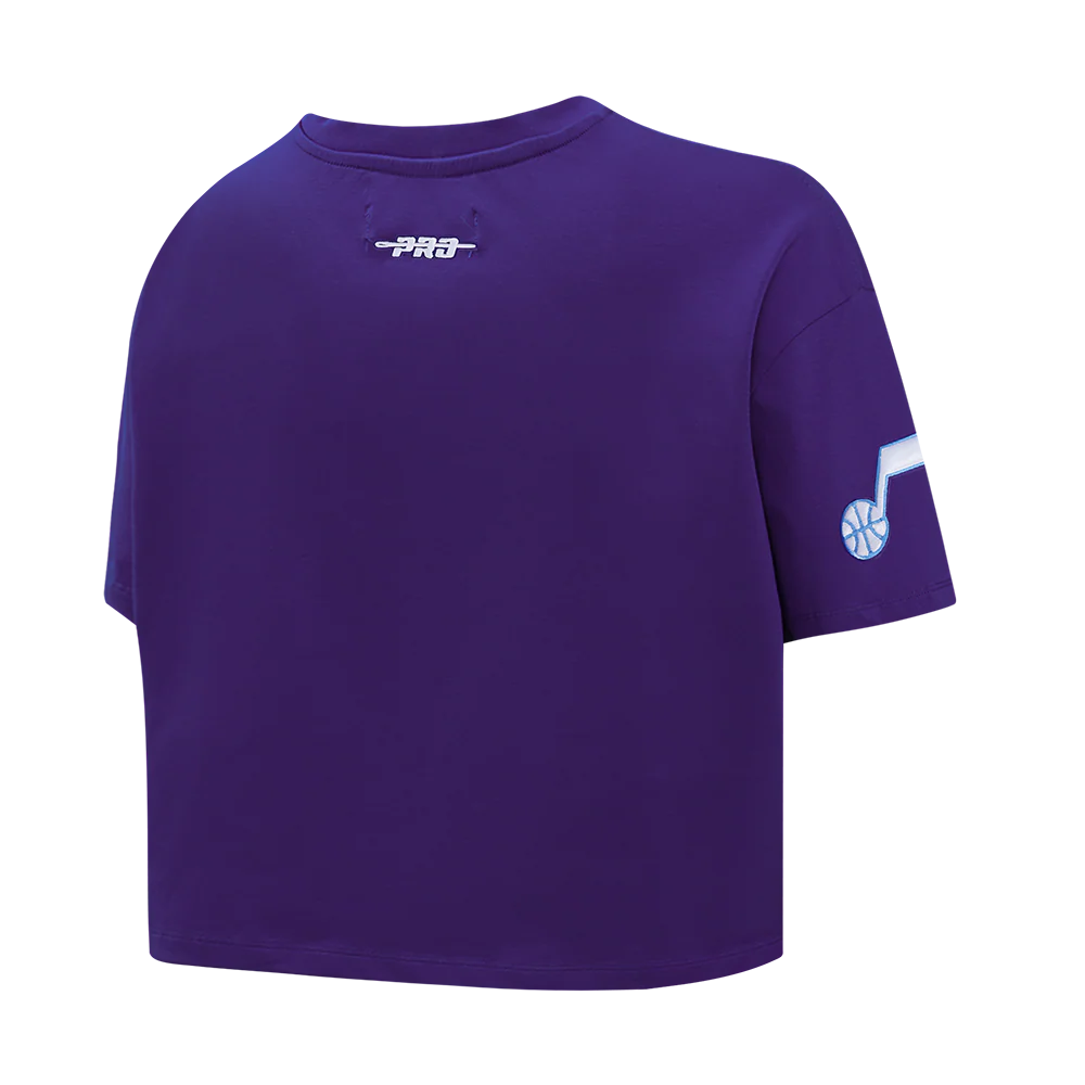 NBA UTAH JAZZ CITY EDITION 24-25 WOMEN'S SJ BOXY TEE (PURPLE) - Image 4