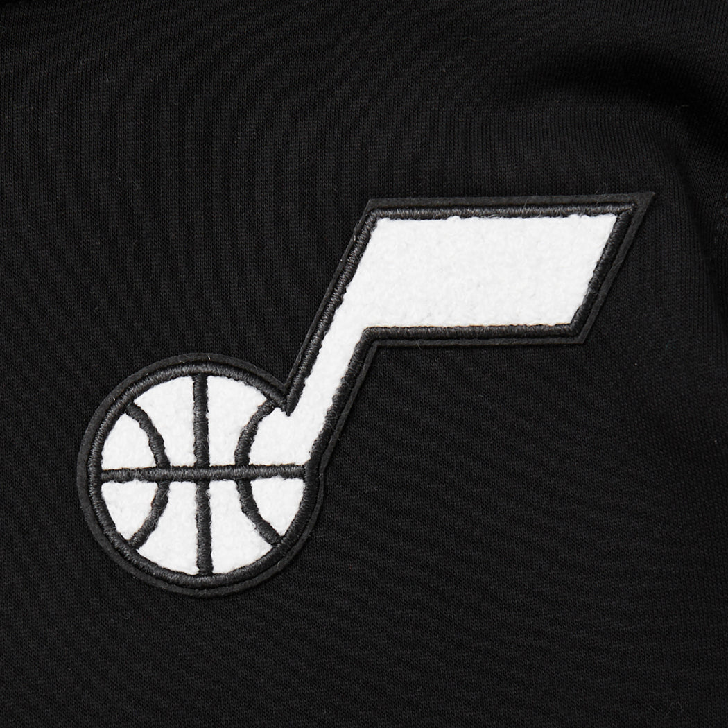 NBA UTAH JAZZ CLASSIC BIG BOYS FLEECE PULLOVER HOODIE (BLACK) - Image 3