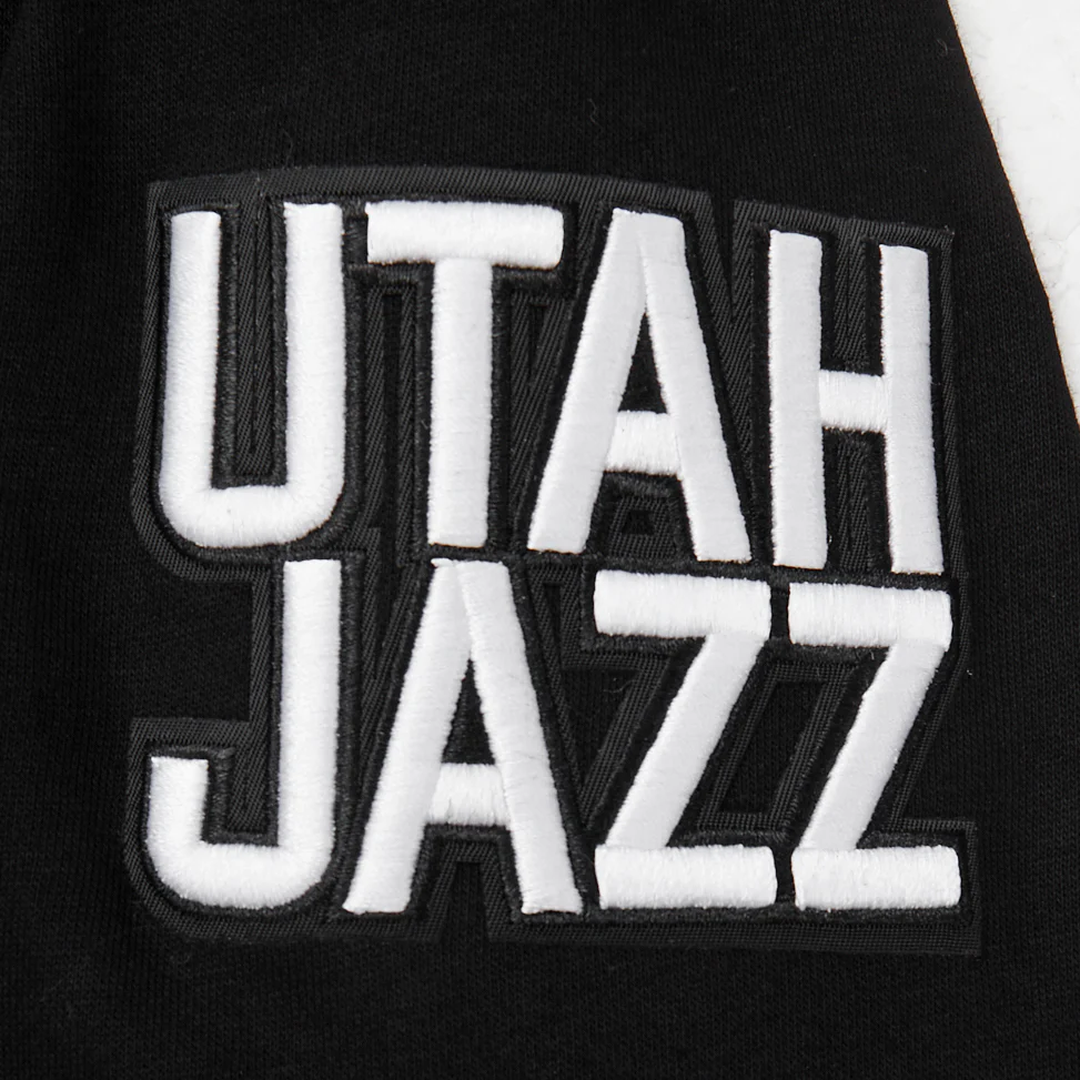 NBA UTAH JAZZ CLASSIC BIG BOYS FLEECE PULLOVER HOODIE (BLACK) - Image 5