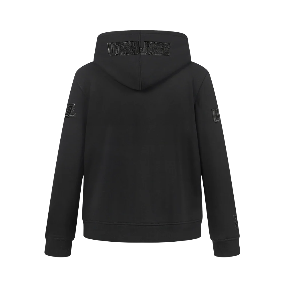 NBA UTAH JAZZ TRIPLE BLACK BIG BOYS FLC PO HOODIE (BLACK) - Image 3