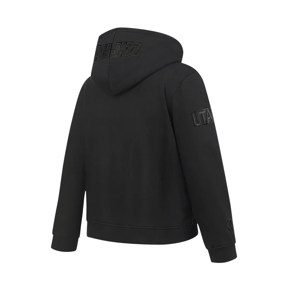 NBA UTAH JAZZ TRIPLE BLACK BIG BOYS FLC PO HOODIE (BLACK) - Image 4