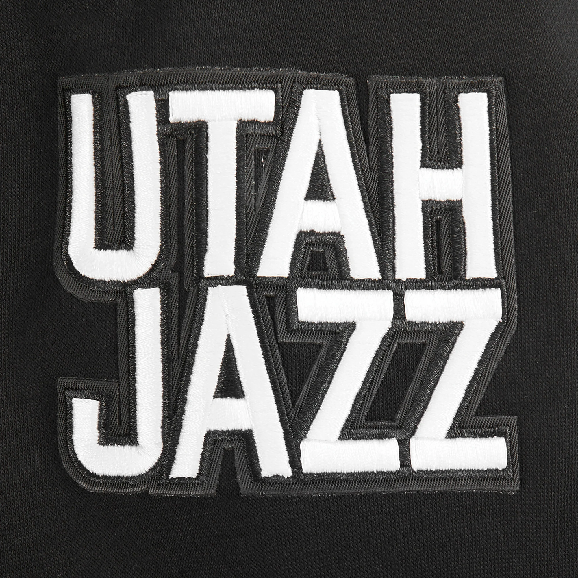 NBA UTAH JAZZ RETRO CLASSIC BIG BOYS RIB FLEECE PULLOVER HOODIE (BLACK) - Image 4