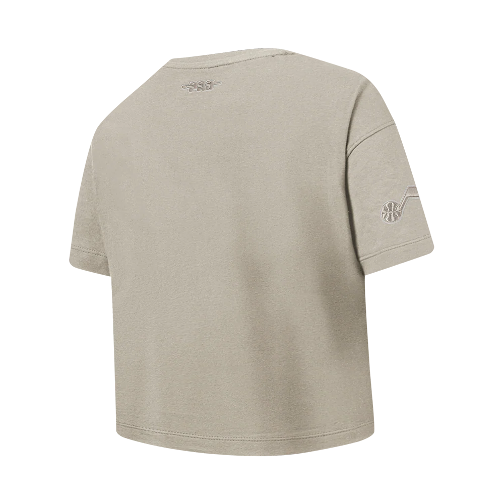 NBA UTAH JAZZ NEUTRAL BIG GIRLS SS BOXY TEE (TAUPE) - Image 4