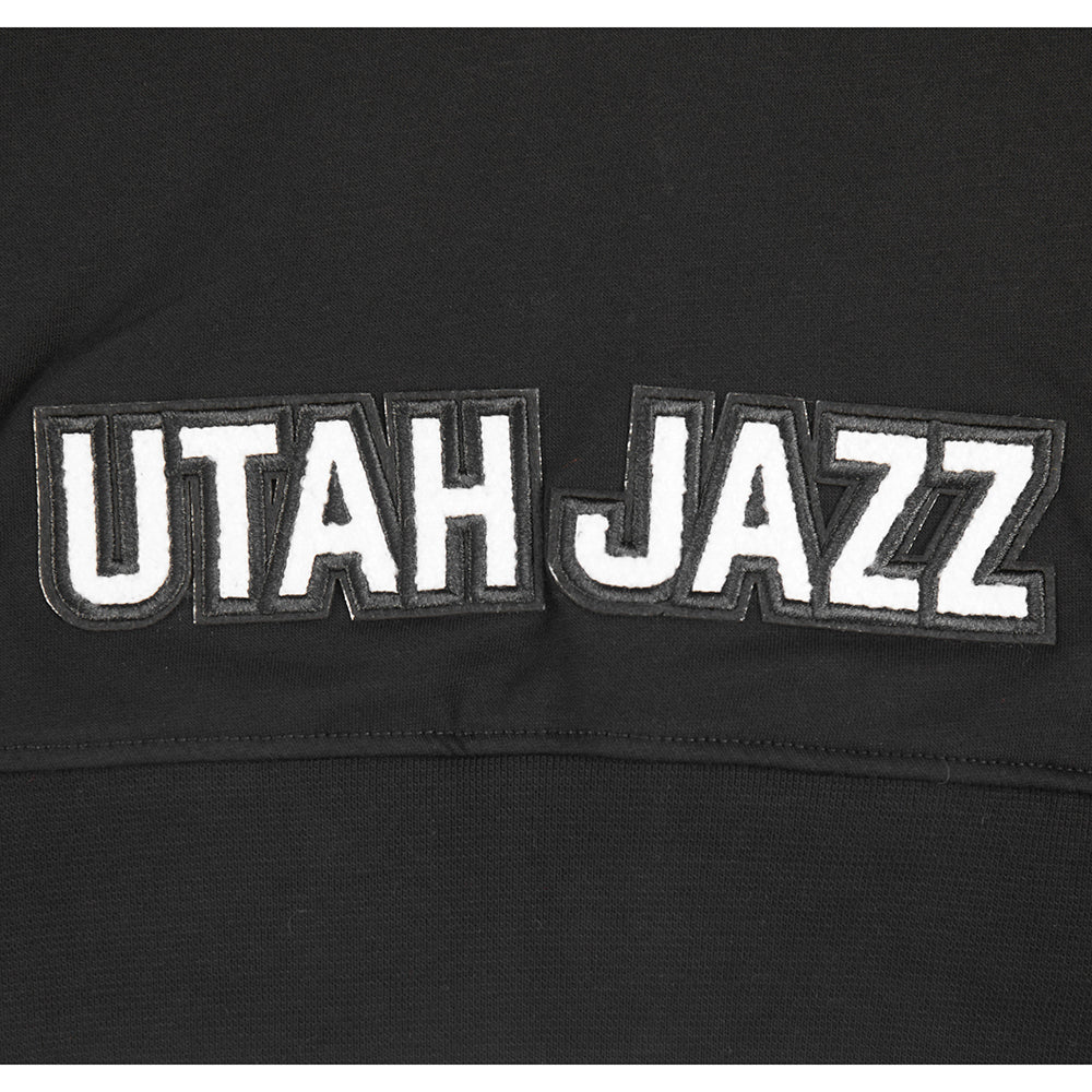 NBA UTAH JAZZ CLASSIC BIG GIRLS FLEECE FULL ZIP HOODIE (BLACK) - Image 5