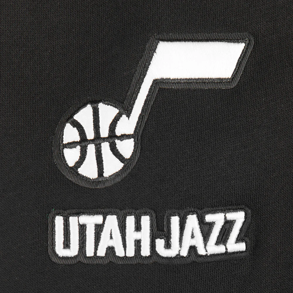 NBA UTAH JAZZ CLASSIC BIG GIRLS FLEECE FULL ZIP HOODIE (BLACK) - Image 6