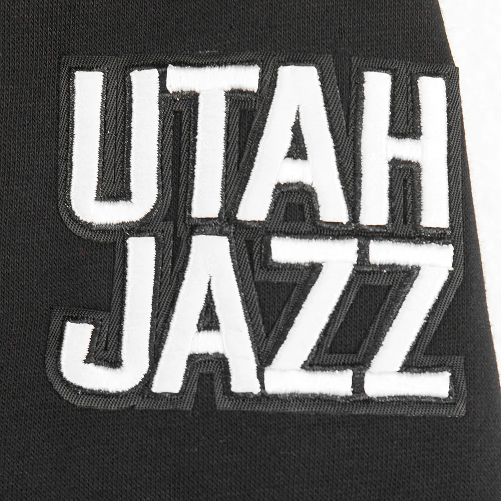 NBA UTAH JAZZ CLASSIC BIG GIRLS FLEECE FULL ZIP HOODIE (BLACK) - Image 7