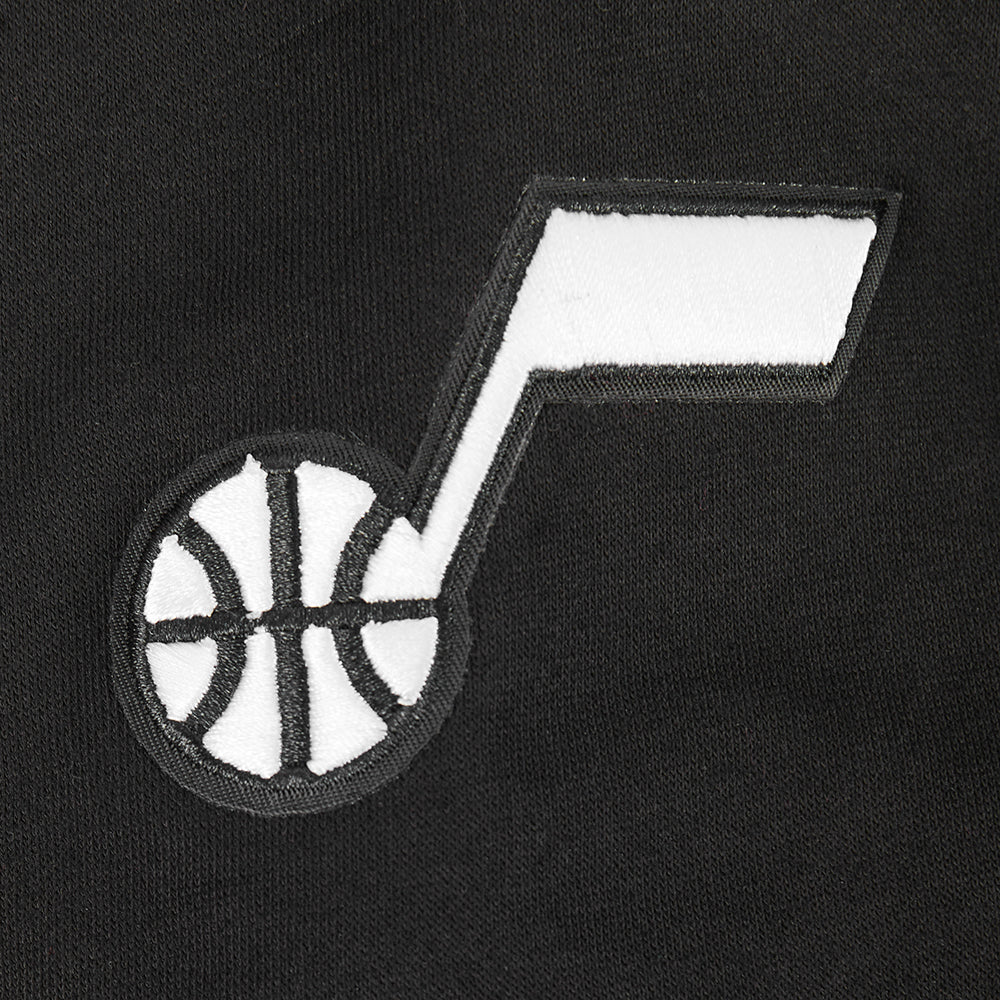 NBA UTAH JAZZ RETRO CLASSIC BIG GIRLS  RIB FLEECE CREWNECK (BLACK) - Image 6