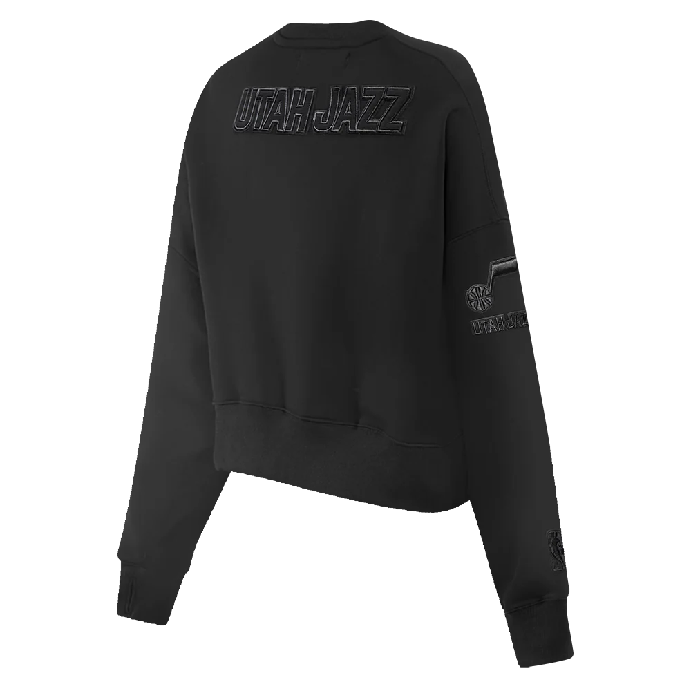 NBA UTAH JAZZ NEUTRAL FLEECE CREWNECK (BLACK) - Image 3