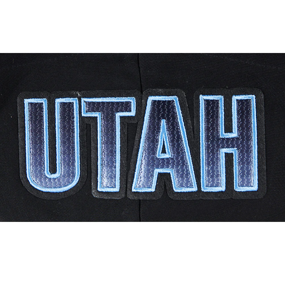 NBA UTAH JAZZ CITY EDITION 25-26 WOMEN'S RIB FLC CROPPED PO HOODIE (BLACK) - Image 5
