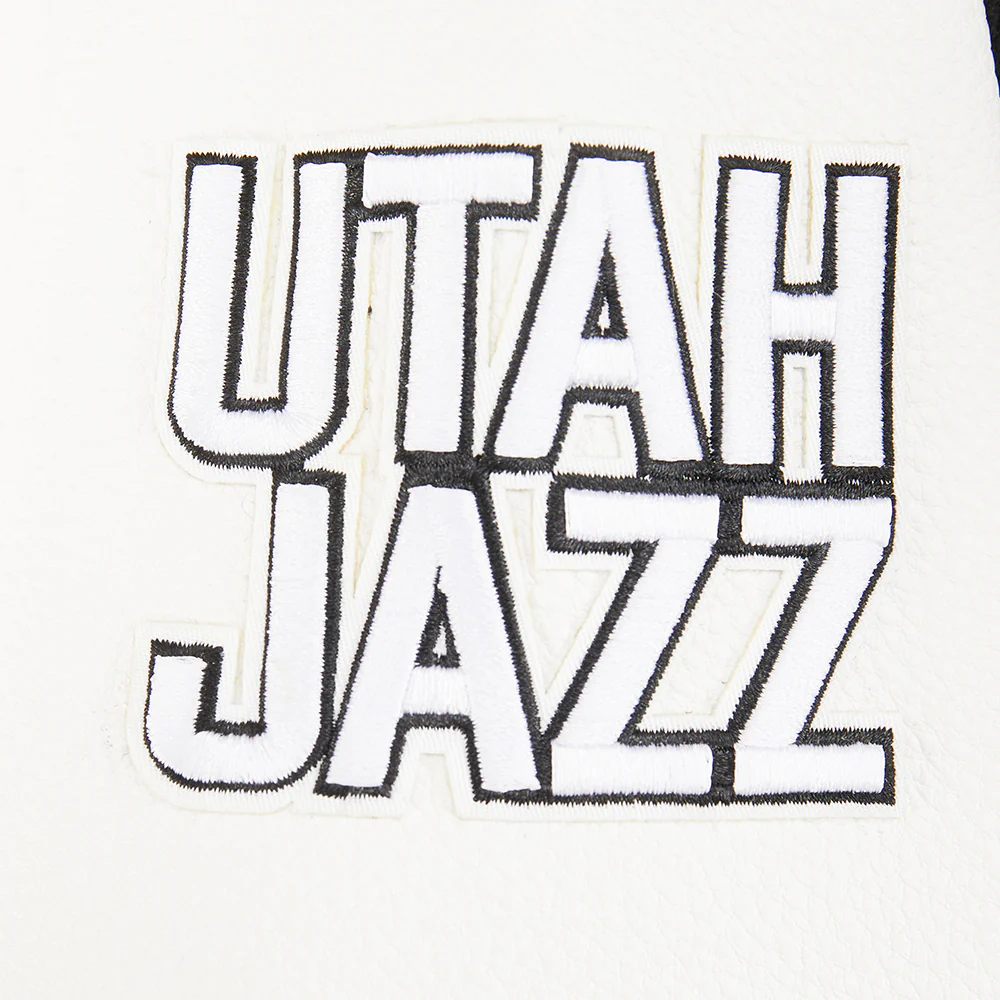 NBA UTAH JAZZ CLASSIC LITTLE BOYS WOOL VARSITY JACKET (BLACK/WHITE) - Image 7