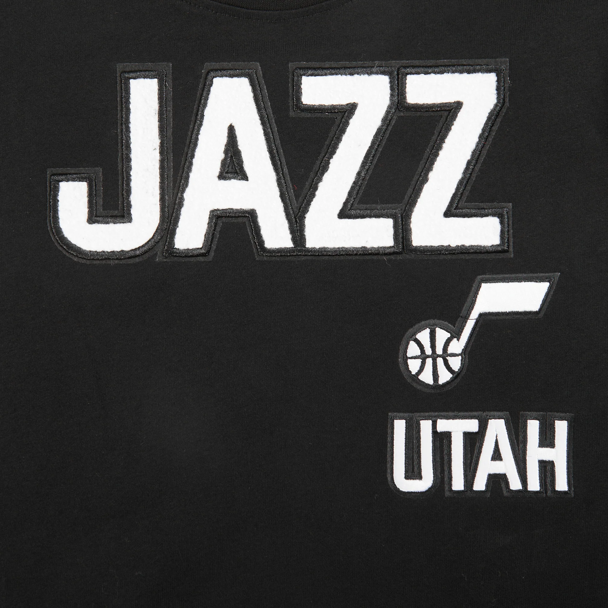 NBA UTAH JAZZ RETRO CLASSIC LITTLE GIRLS SHORT SLEEVE BOXY TEE (BLACK) - Image 6