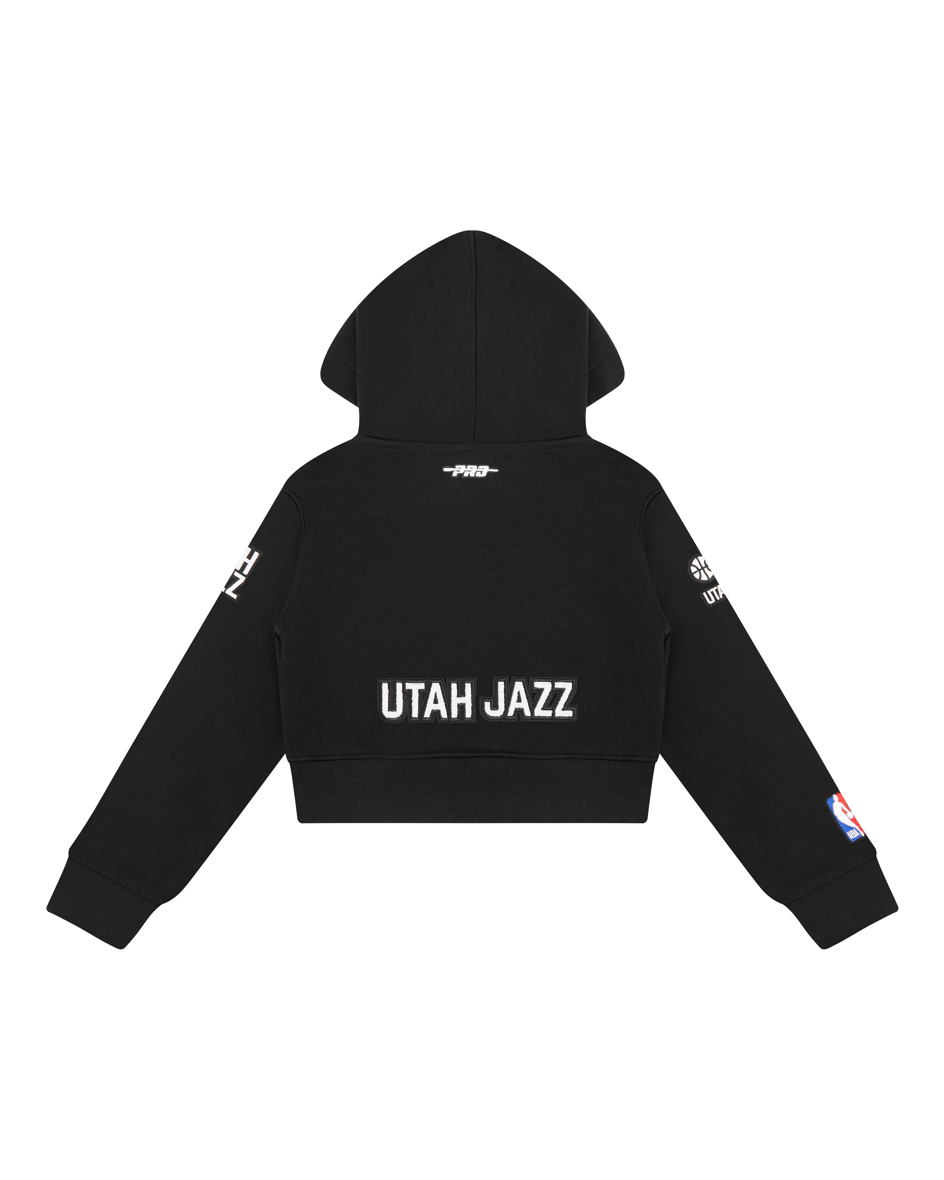 NBA UTAH JAZZ CLASSIC LITTLE GIRLS FLEECE FULL ZIP HOODIE (BLACK) - Image 2