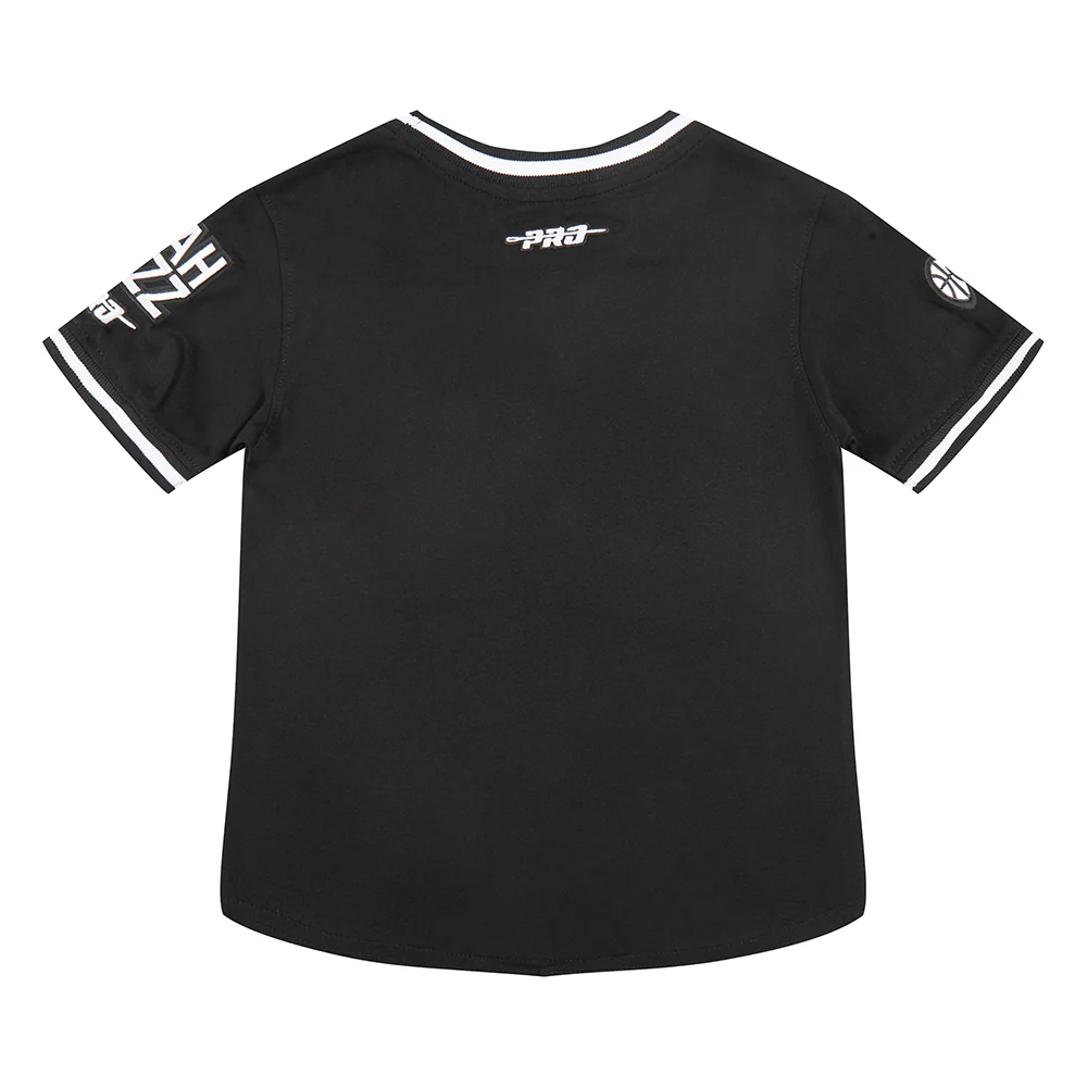 NBA UTAH JAZZ CLASSIC TODDLER BOYS SHORT SLEEVE STRIPED RIB TEE (BLACK) - Image 4