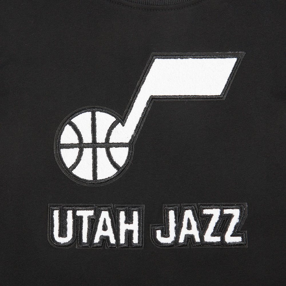 NBA UTAH JAZZ CLASSIC TODDLER BOYS SHORT SLEEVE STRIPED RIB TEE (BLACK) - Image 5
