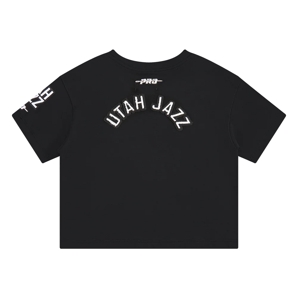 NBA UTAH JAZZ CLASSIC TODDLER GIRLS SHORT SLEEVE BOXY TEE (BLACK) - Image 4