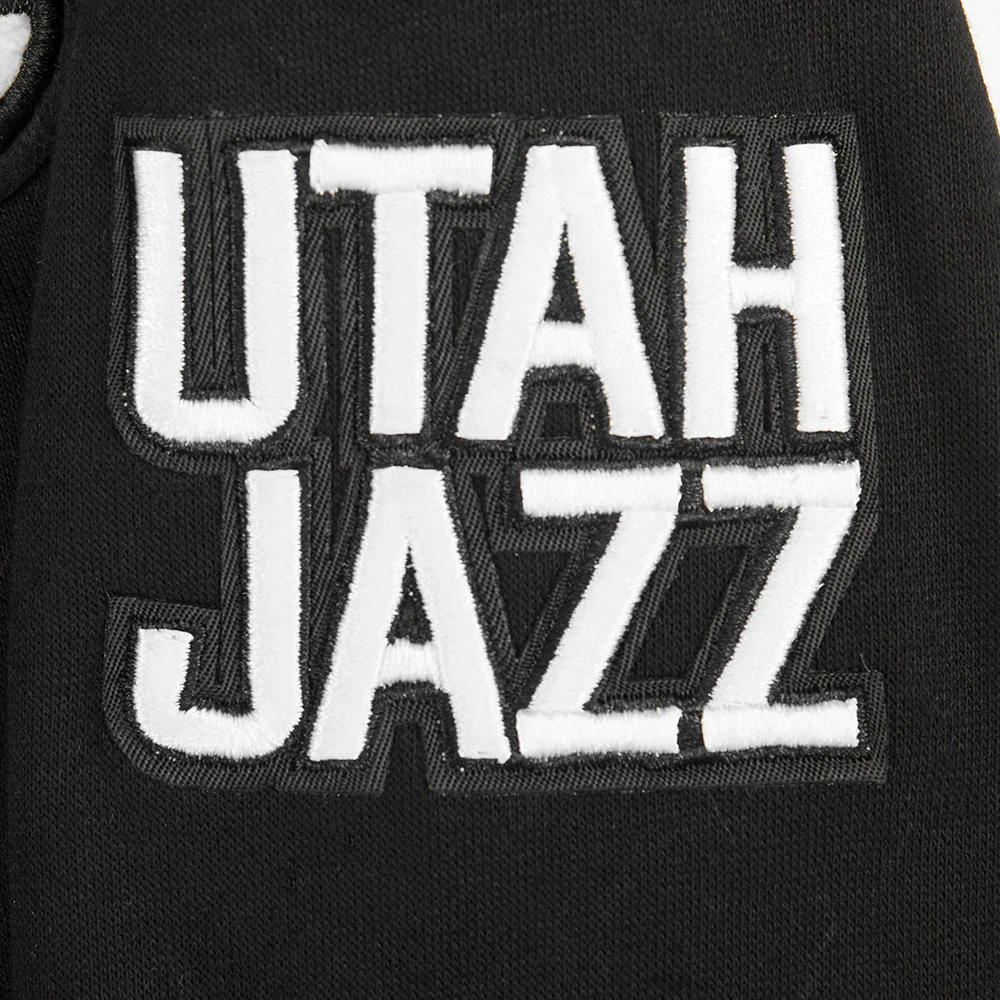 NBA UTAH JAZZ CLASSIC TODDLER GIRLS  FLEECE FULL ZIP HOODIE (BLACK) - Image 6