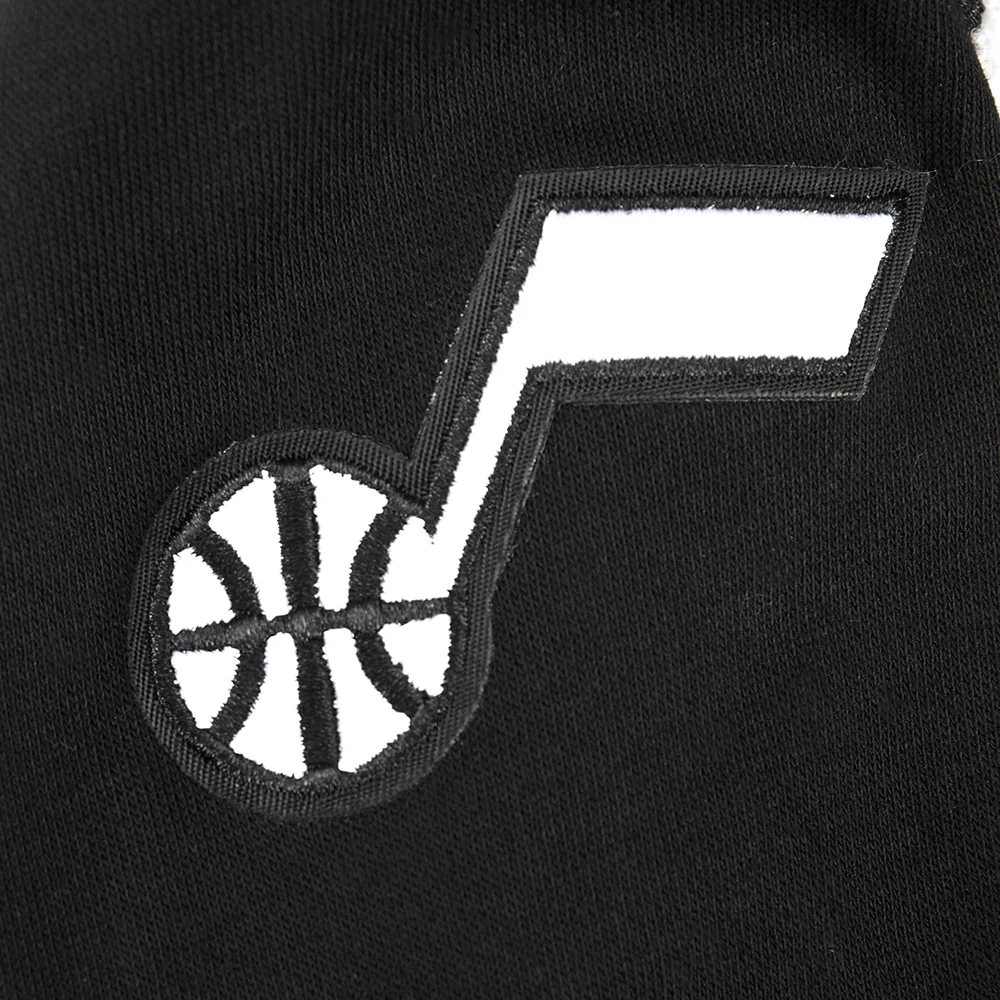 NBA UTAH JAZZ RETRO CLASSIC TODDLER GIRLS  RIB FLEECE CREWNECK (BLACK) - Image 6