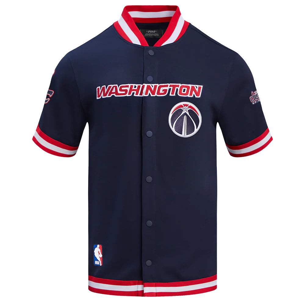 WASHINGTON WIZARDS CLASSIC MEN'S WARM UP JACKET (MIDNIGHT NAVY/RED)