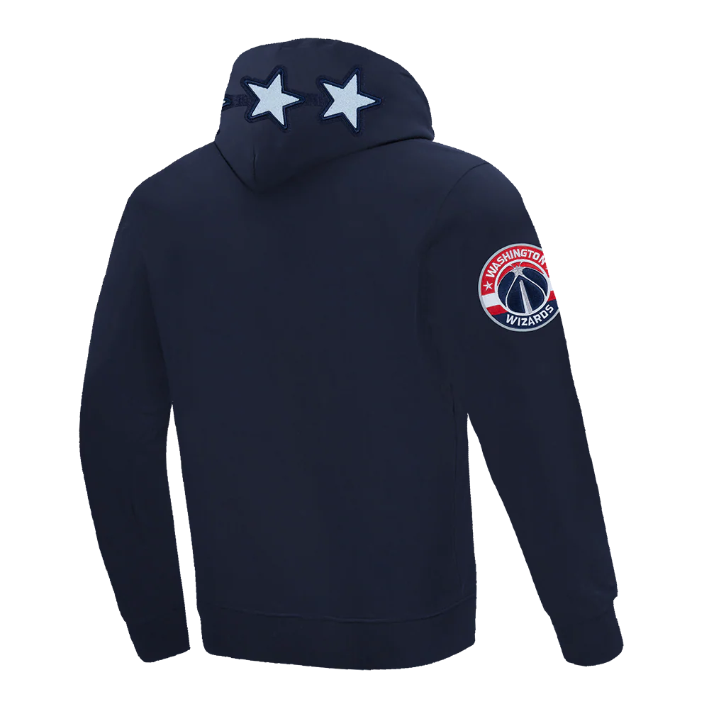 NBA WASHINGTON WIZARDS CITY EDITION 24-25 MEN'S FLEECE PULLOVER HOODIE (MIDNIGHT NAVY) - Image 4