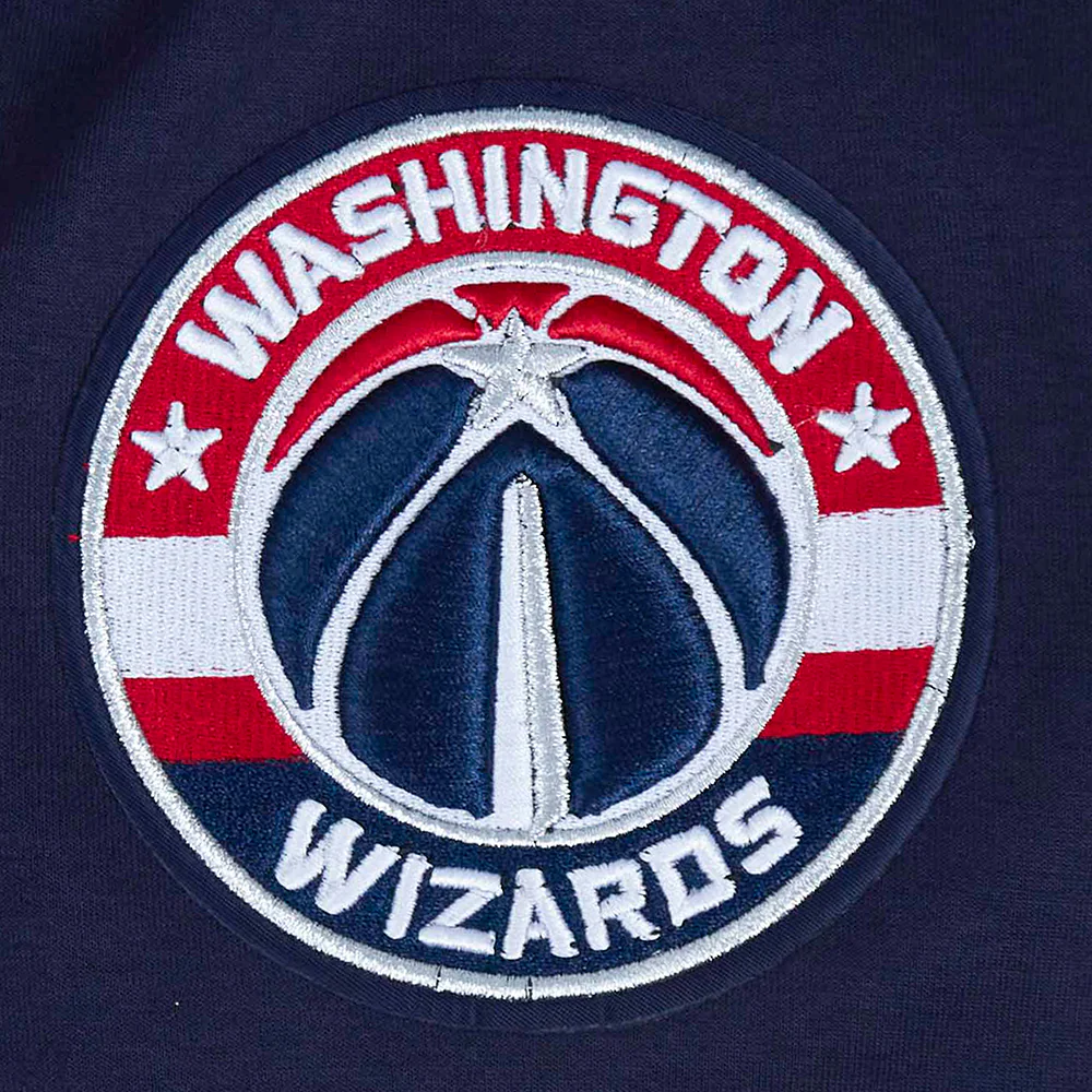 NBA WASHINGTON WIZARDS CLASSIC CHENILLE MEN'S FULL ZIP HOODIE (MIDNIGHT NAVY) - Image 5