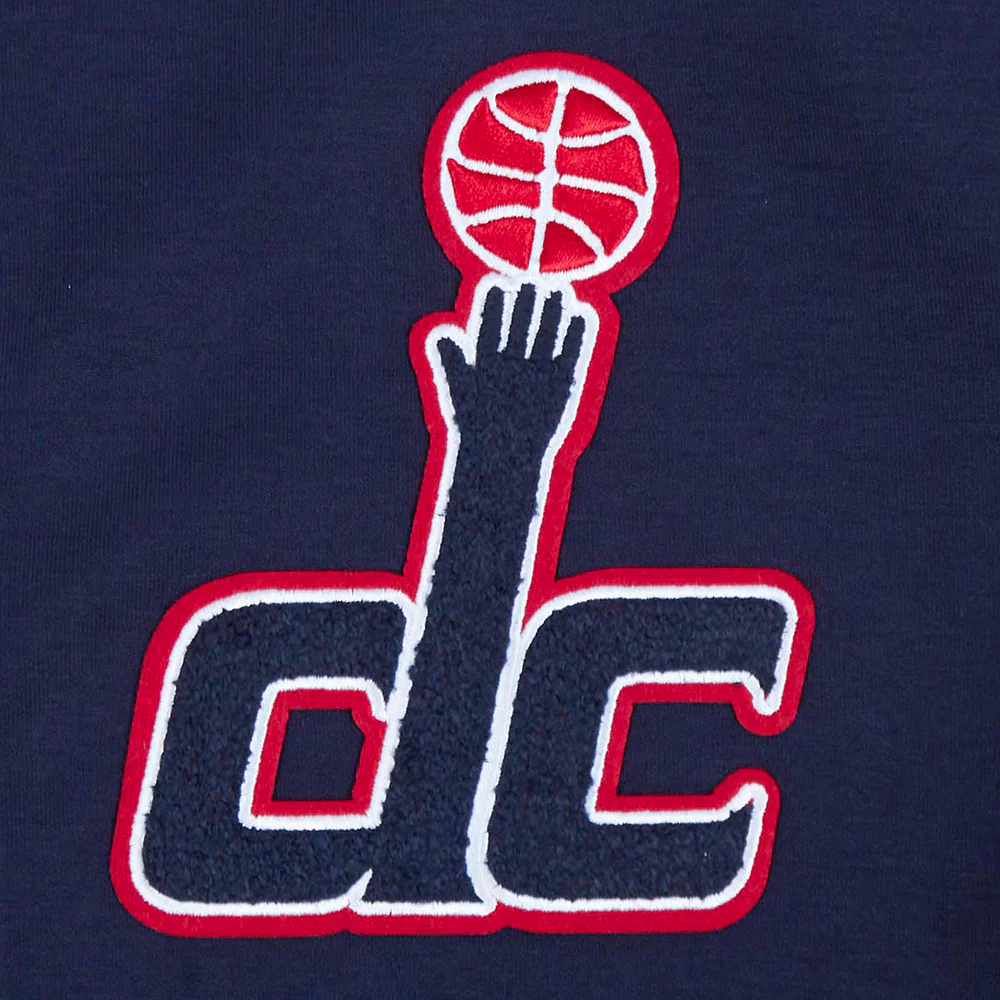 NBA WASHINGTON WIZARDS CLASSIC CHENILLE MEN'S FULL ZIP HOODIE (MIDNIGHT NAVY) - Image 7