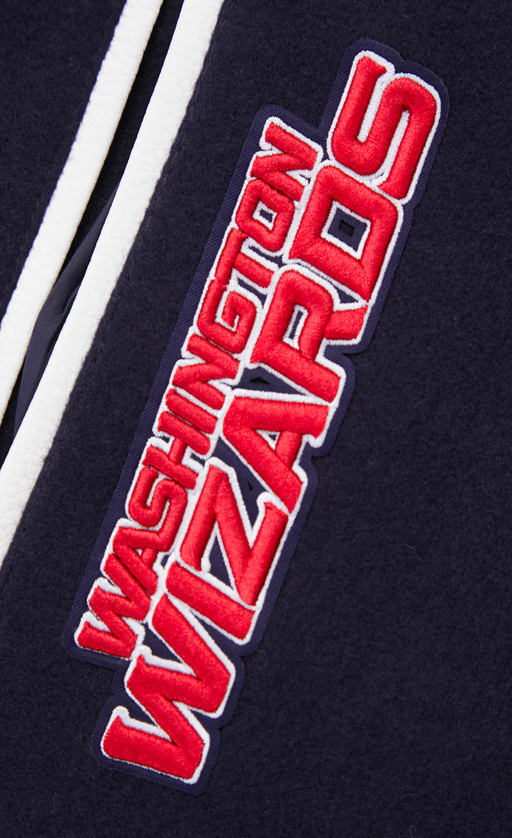 NBA WASHINGTON WIZARDS MASHUP MEN'S RIB WOOL VARSITY JACKET (MIDNIGHT NAVY/RED/MIDNIGHT NAVY) - Image 6