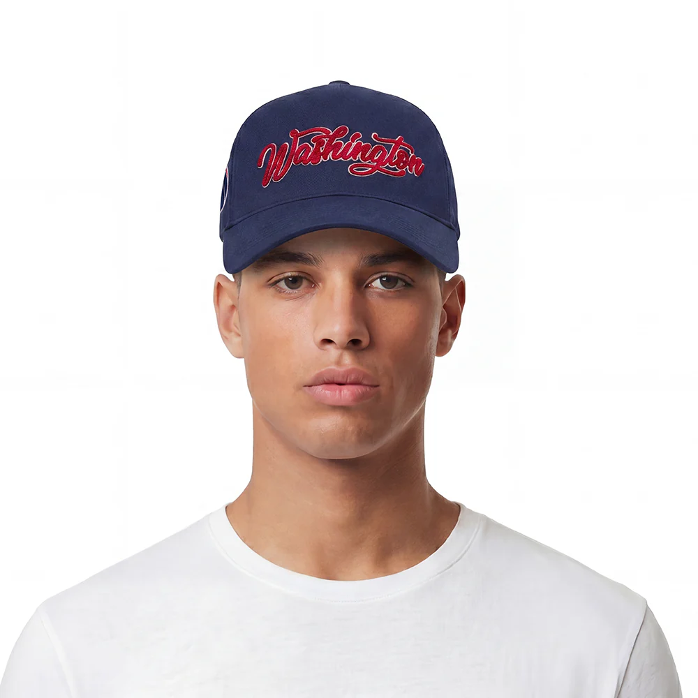 NBA WASHINGTON WIZARDS CITY SIGNATURE MEN'S PINCH FRONT SNAPBACK HAT (MIDNIGHT NAVY)