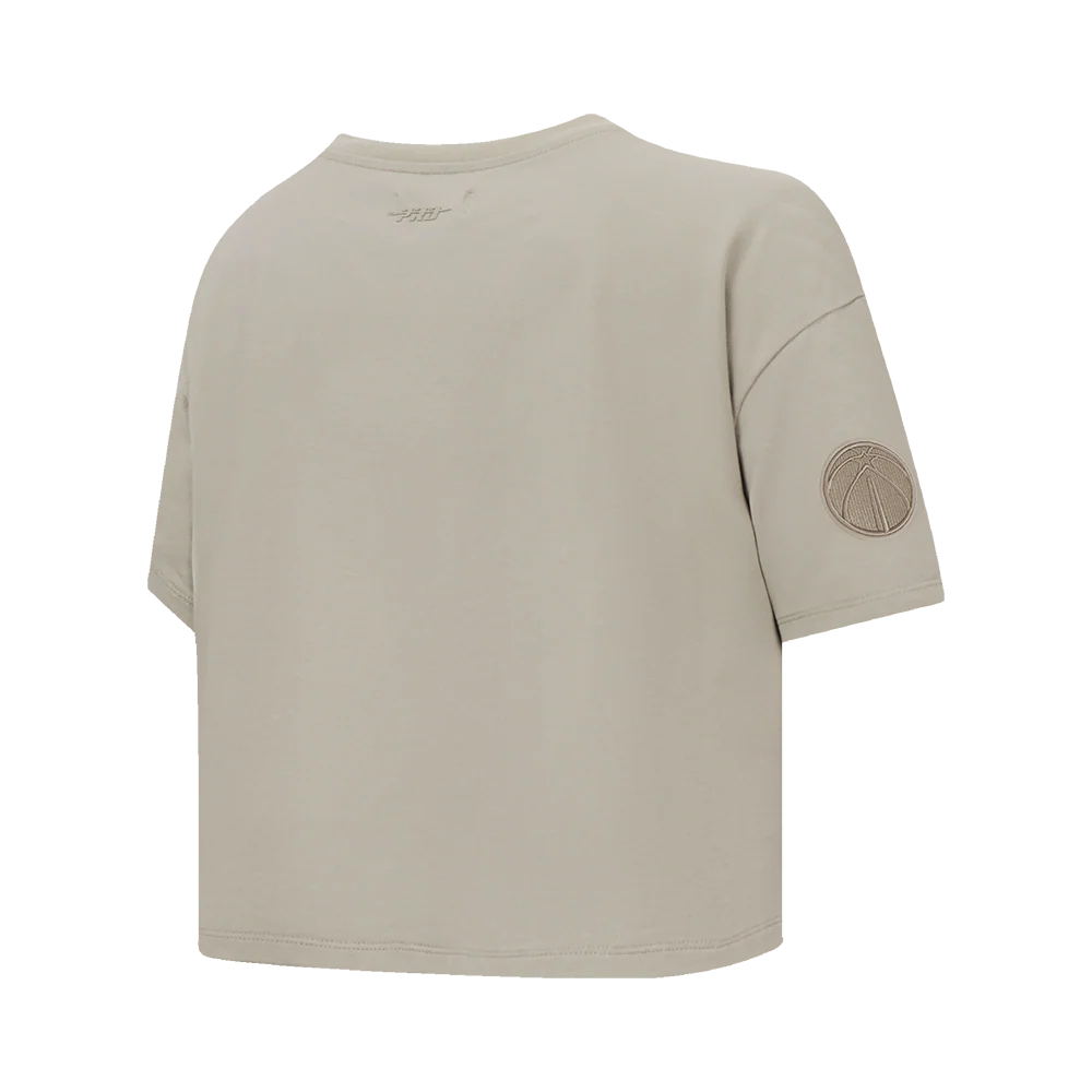 NBA WASHINGTON WIZARDS NEUTRAL SINGLE JERSEY BOXY TEE (TAUPE) - Image 4