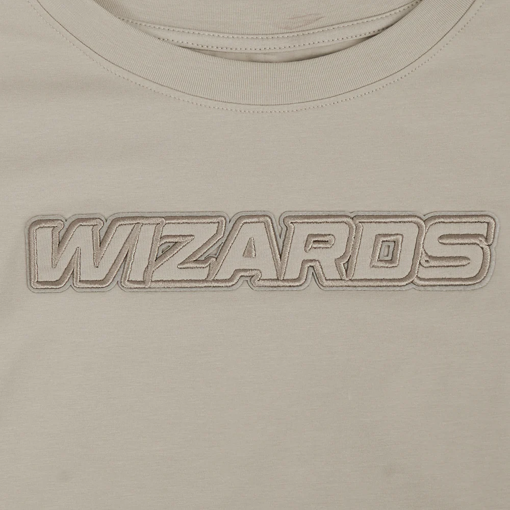 NBA WASHINGTON WIZARDS NEUTRAL SINGLE JERSEY BOXY TEE (TAUPE) - Image 6