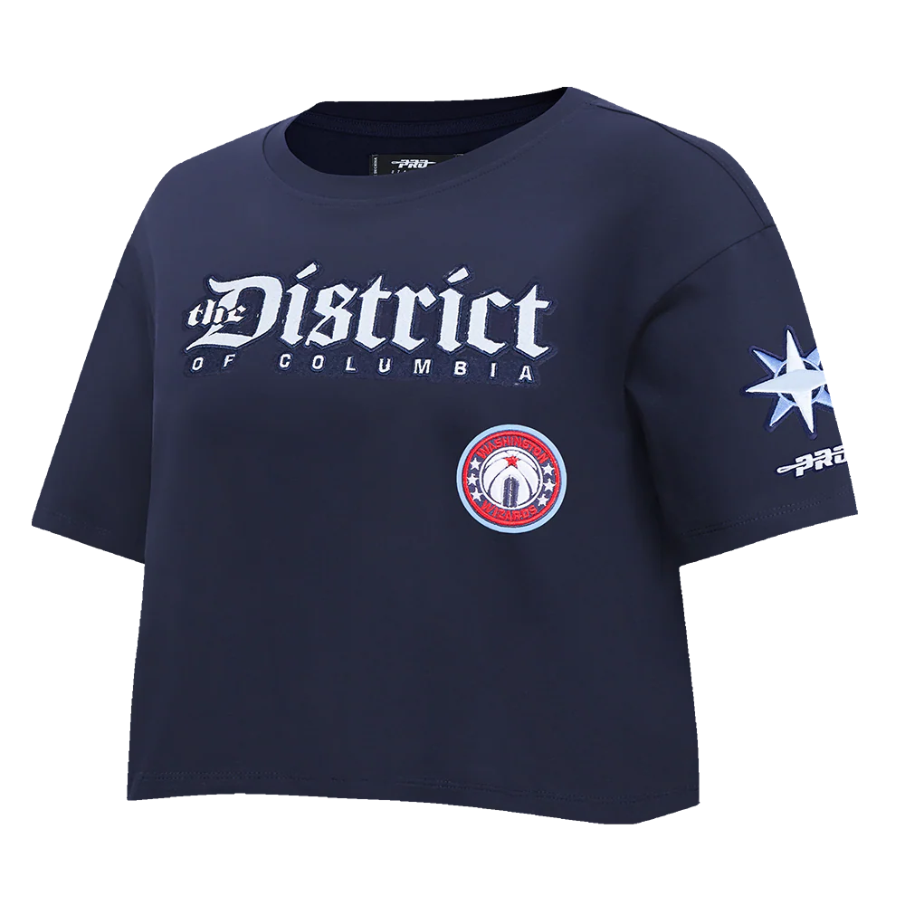 NBA WASHINGTON WIZARDS CITY EDITION 24-25 WOMEN'S SINGLE JERSEY BOXY TEE (MIDNIGHT NAVY) - Image 2